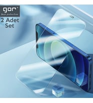 GOR İPhone 12/12 Pro 6.1 Best Full Tempered Cam Ekran Koruyucu 2Adet+Takma Aparatı - HPSBYI9073-8