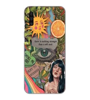 Samsung Galaxy A30S/A50/A50S Uyumlu Vintage Kolaj Desenli Şeffaf Telefon Kılıfı