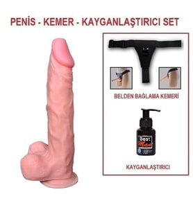 LilituShop 21 cm Belden Bağlamalı Gerçekçi Dildo Penis Set