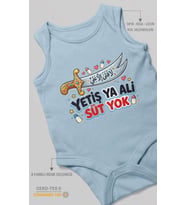 Yetiş ya ali! Süt yok. Sıfır Kollu Bebek Zıbını %100 Pamuk