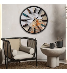 Stone Kanvas (Ahşap) Duvar Saati - 70 cm