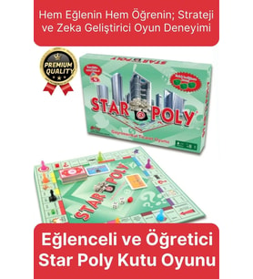 Premium Eğlence Strateji Aile Etkinlik Aktivite Monopoly Emlak Gayrimenkul Ticaret Oyunu Star Poly
