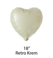 Retro Krem Kalp Folyo Balon 18"