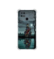 PrintiFy Xiaomi Poco C40 ile Uyumlu Simya Serisi Gölge Ve Cam Tasarımlı Uv Baskılı Köşe Korumalı Antişok Kılıf