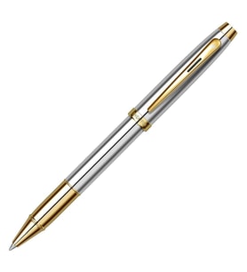 Sheaffer 100 Parlak Krom Altın Roller Kalem 9340-1  İsme Özel Kalem (Karışık)