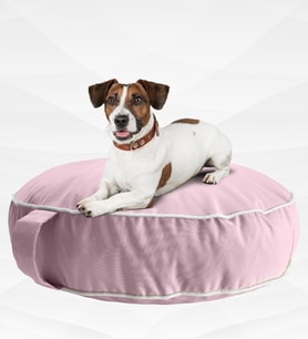 XPERMATE Fermuarlı Kedi Köpek Minderi Yıkanabilir Kedi Minderi Yuvarlak Kedi Yatağı ve Köpek Yatağı Su itici Kumaş 60x15 cm Pembe (Pembe)
