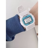 Diray DR-218LW3 Chrono 50M Su Geçirmez Genç Kız Erkek Kol Saati (Beyaz)