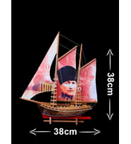 AHŞAP GEMİ ATATÜRK TEMALI GEMİ MAKETİ EV VE OFİS AKSESUARI