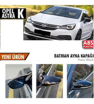 Opel Astra K Yarasa Ayna Kapağı Piano Black Parlak Siyah