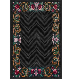 Eliana Home Baskılı, Yıkanabilir Kaymaz Taban Salon Halısı LNA0710-SD237 100x150 cm (Siyah)