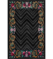 Eliana Home Baskılı, Yıkanabilir Kaymaz Taban Salon Halısı LNA0710-SD237 100x150 cm (Siyah)