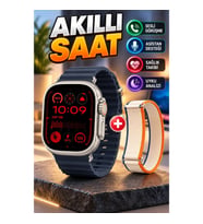 Akıllı Saat Sesli Görüşme ve Asistan Destekli Uyku Sağlık Takibi Siyah