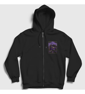 Presmono Unisex Siyah The End Black Sabbath Fermuarlı Kapüşonlu Sweatshirt 18226tt