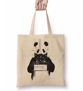 Panda Bad Bez Çanta Uzun Saplı