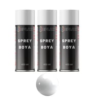 3 Adet Ral 9003 Mat Beyaz Sprey Boya 400 Ml.