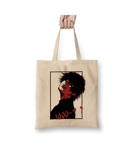 Tokyo Ghoul Ken Red Beyaz Bez Çanta Uzun Saplı Alışveriş Çantası Plaj Çantası