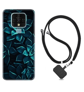 Tecno Camon 16 18P Pova Kılıf Boyun Askılı Silikon Mistik Çiçekler 1650