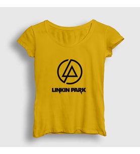 Presmono Kadın Sarı Logo Linkin Park T-Shirt 97820tt (Sarı)