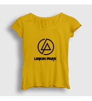 Presmono Kadın Sarı Logo Linkin Park T-Shirt 97820tt (Sarı)