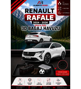 Renault Rafale 2024 - 2026 Araca Özel 3D Bagaj Havuzu