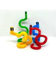 Esnek Solucan Fidget Oyuncak - 3D Yazıcı Tasarım Eklemli Figür - Stres Giderici Renkli Solucanlar