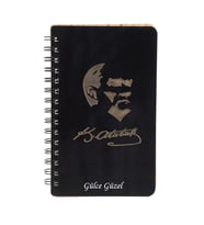 Mustafa Kemal Atatürk Tasarımlı Ahşap Kapaklı Defter