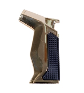 Parmida Tek Torch Pürmüz Siyah-Gold Masa Tipi Metal Puro Çakmağı