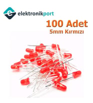 Led 5mm Kırmızı Difused 100 Adet