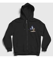 Presmono Unisex Siyah Mordecai And Rigby Regular Show Fermuarlı Kapüşonlu Sweatshirt 449298tt