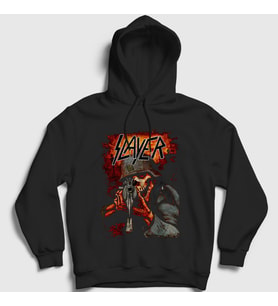 Presmono Unisex Siyah Poster Soldier Metal Slayer Kapüşonlu Sweatshirt 481811tt