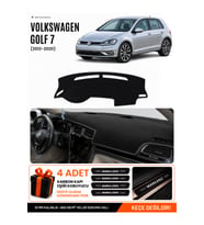 VOLKSWAGEN GOLF 7 (2012-2020) Uyumlu Torpido Örtüsü Torpido Kılıfı - Siyah