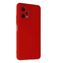Redmi Note 12 5G Kılıf Nano içi Kadife Silikon - Kırmızı