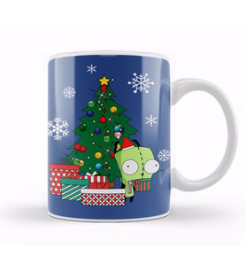 Invader Zim Gir Around The Christmas Tree Kupa Bardak Porselen