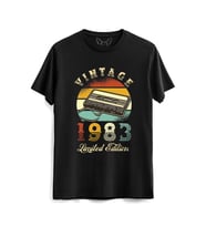 Vintage 1983 Limeted Edition Siyah Tshirt