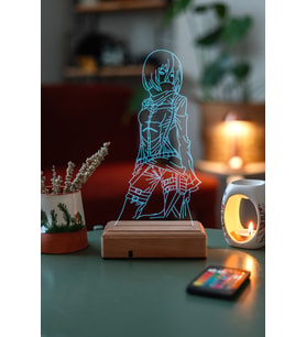 Mikasa Ackerman 16 Renk Gece Lambası