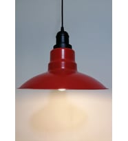 RİOLİGHT 1RETRO,RUSTİK,MODERN KIRMIZI İÇİ BEYAZ MUTAFA,ODA,CAFE İÇİN METAL SARKIT AVİZE ÇAP:30CM 