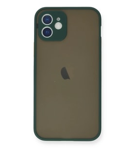 iPhone 12 Mini Kılıf Montreal Silikon Kapak - Yeşil