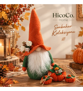 Gnome Sonbahar Şans Cücesi - Cadılar Bayramı / Halloween - Dekoratif Obje/Figür/Hediyelik El Emeği Aksesuar