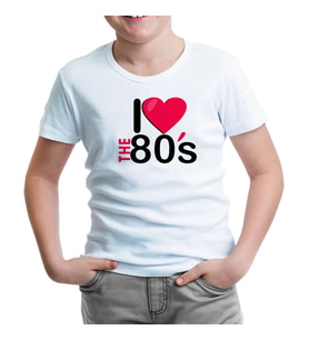 I Love the 80's Beyaz Çocuk Tshirt