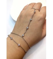 Kadın Yuvarlak Taş Model Çelik Şahmeran (Gümüş Gri)