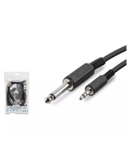 Hadron Hdx1055 6.5Mm To 3.5Mm Kablo Enstrüman Gitar 1.5M Siyah