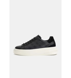 Guess Elba Erkek Siyah Deri Sneaker FMPVIBFAL12-BLACK