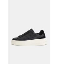 Guess Elba Erkek Siyah Deri Sneaker FMPVIBFAL12-BLACK
