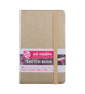 Talens Art Creation Sketchbook Sert Kapak Eskiz Defteri 140 gr 9x14 cm 80 yp GOLD 