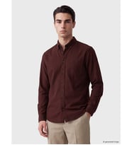 LCWAIKIKI Classic Bordo Regular Fit Gabardin Erkek Gömlek