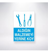 Aldığın Malzemeyi Yerine Koy