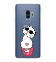 Samsung Galaxy S9 Plus Uyumlu Kamera Korumalı Kapak Coolcat Tasarımlı  Şeffaf Kılıf