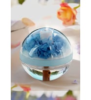 Taşınabilir kablosuz hava nemlendirici ebedi çiçek sıcak beyaz lamba ile 270ML serin Mist Maker USB şarj edilebilir ultrasonik nebulizatör (Bebe Mavisi)