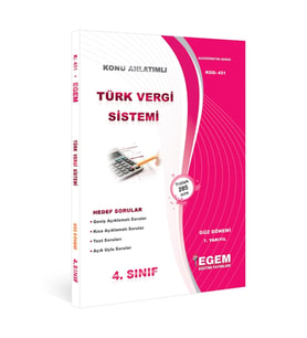 Egem Yayınları Aöf Türk Vergi Sistemi Konu Anlatımlı Soru Bankası-güz Dönemi(7. Yarıyıl) (Çok Renkli)