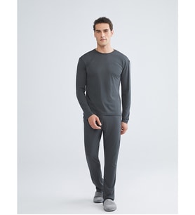 LC WAIKIKI Antrasit Standart Kalıp Erkek Pijama Takımı
